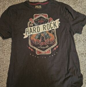 Hard Rock Cafe Black and Red Graphic Tee